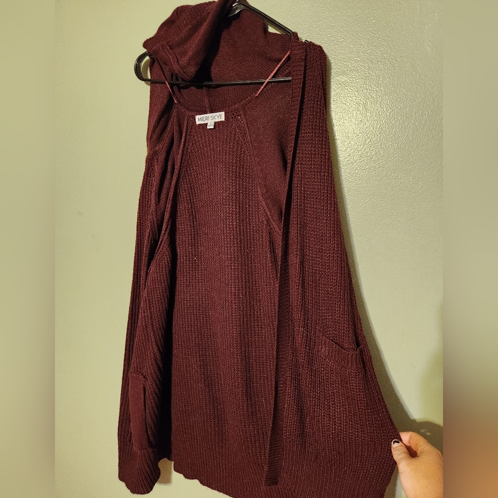 Burgundy Cardigan